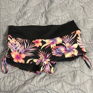 PINK Sport Gym to Swim Floral Tropical Short Swim Bottoms